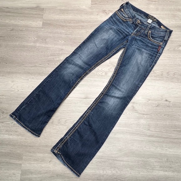 Silver Jeans Tuesday Bootcut  Womens Jeans Size 25/33 Dark Wash Denim - Picture 1 of 16